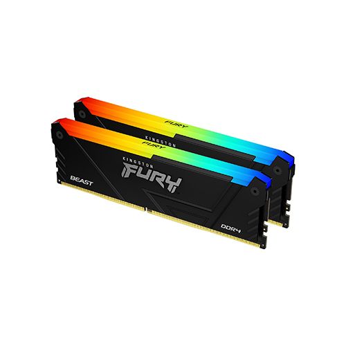 Kingston FURY Beast / DDR4 / 32GB / 3200MHz / CL16 / 2x16GB / RGB / Black KF432C16BB2AK2 / 32