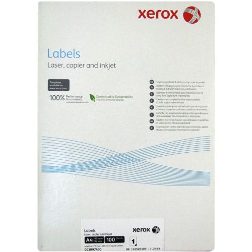 XEROX samolepiace štítky A4 100 listu 003R97400