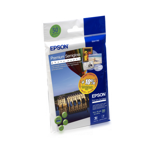 EPSON Premium Semigloss Photo Paper, 100x150 mm, 50x C13S041765