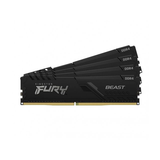 Kingston FURY Beast / DDR4 / 64GB / 3200MHz / CL16 / 4x16GB / Black KF432C16BB1K4 / 64