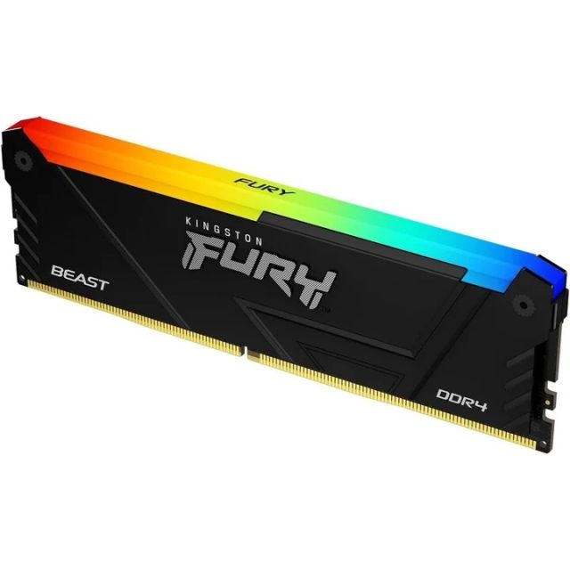 Kingston FURY Beast / DDR4 / 16GB / 2666MHz / CL16 / 1x16GB / RGB / Black KF426C16BB12A / 16