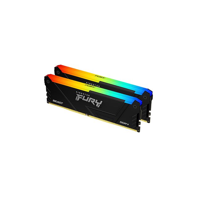 Kingston FURY Beast / DDR4 / 32GB / 3200MHz / CL16 / 2x16GB / RGB / Black KF432C16BB2AK2 / 32