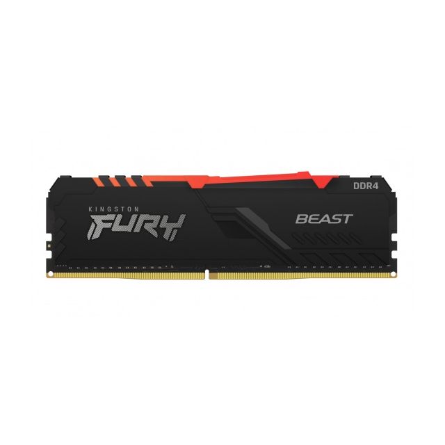 Kingston FURY Beast / DDR4 / 8GB / 3600MHz / CL17 / 1x8GB / RGB / Black KF436C17BB2A / 8